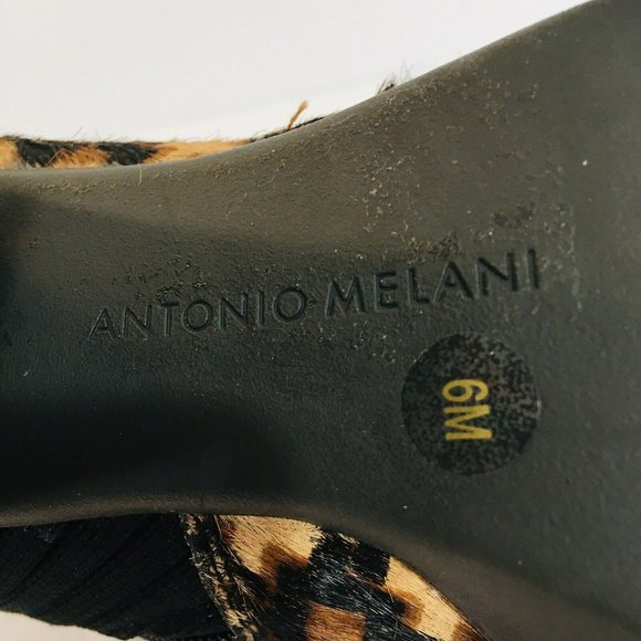 Antonio Melani Women’s Sz 6M Ankle Booties Printed Calf Hair Lug Sole Lace/Zip - Picture 11 of 11